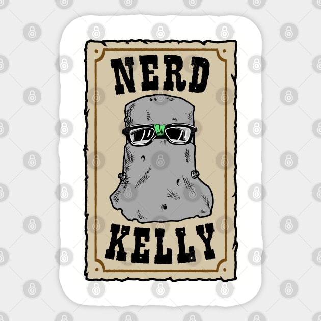 Nerd Kelly Sticker by Salvador Gnarly